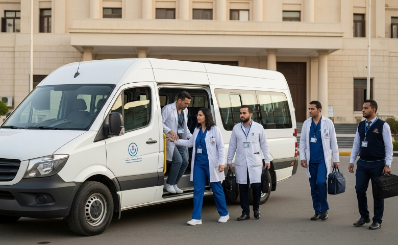 أفضل خدمات نقل موظفين أطباء لمستشفياتك في مصر
