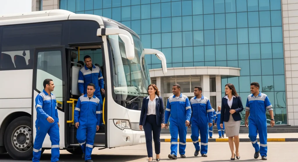 أفضل خدمات نقل العمال للشركات في القاهرة و6 أكتوبر من شركة نقلكو