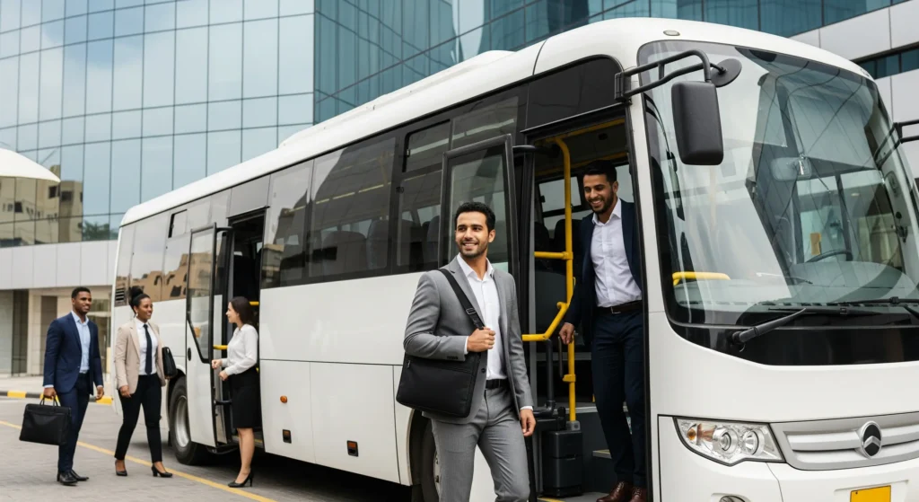 افضل خدمات نقل موظفين للشركات متعددة الفروع من نقلكو