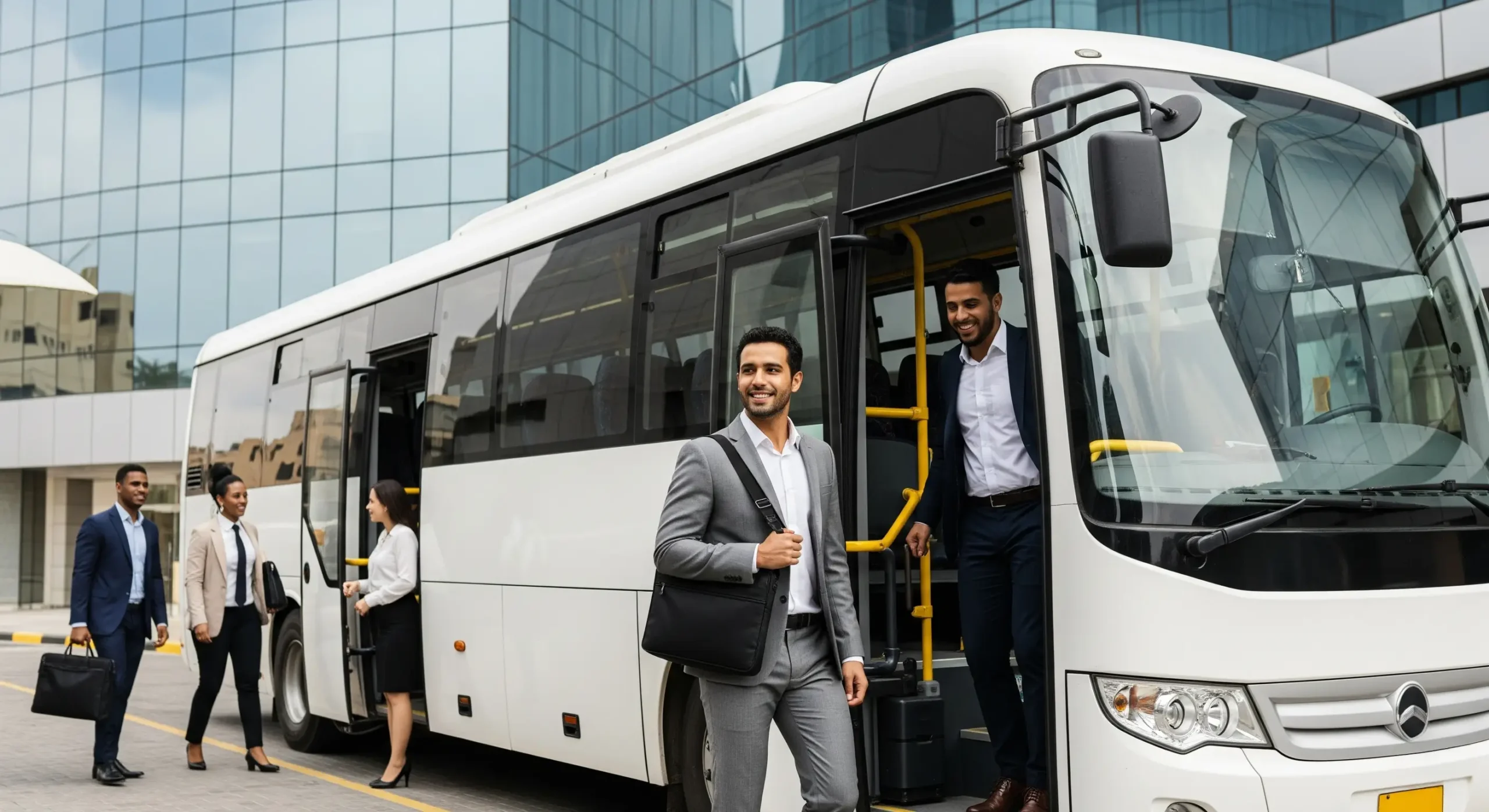 افضل خدمات نقل موظفين للشركات متعددة الفروع من نقلكو