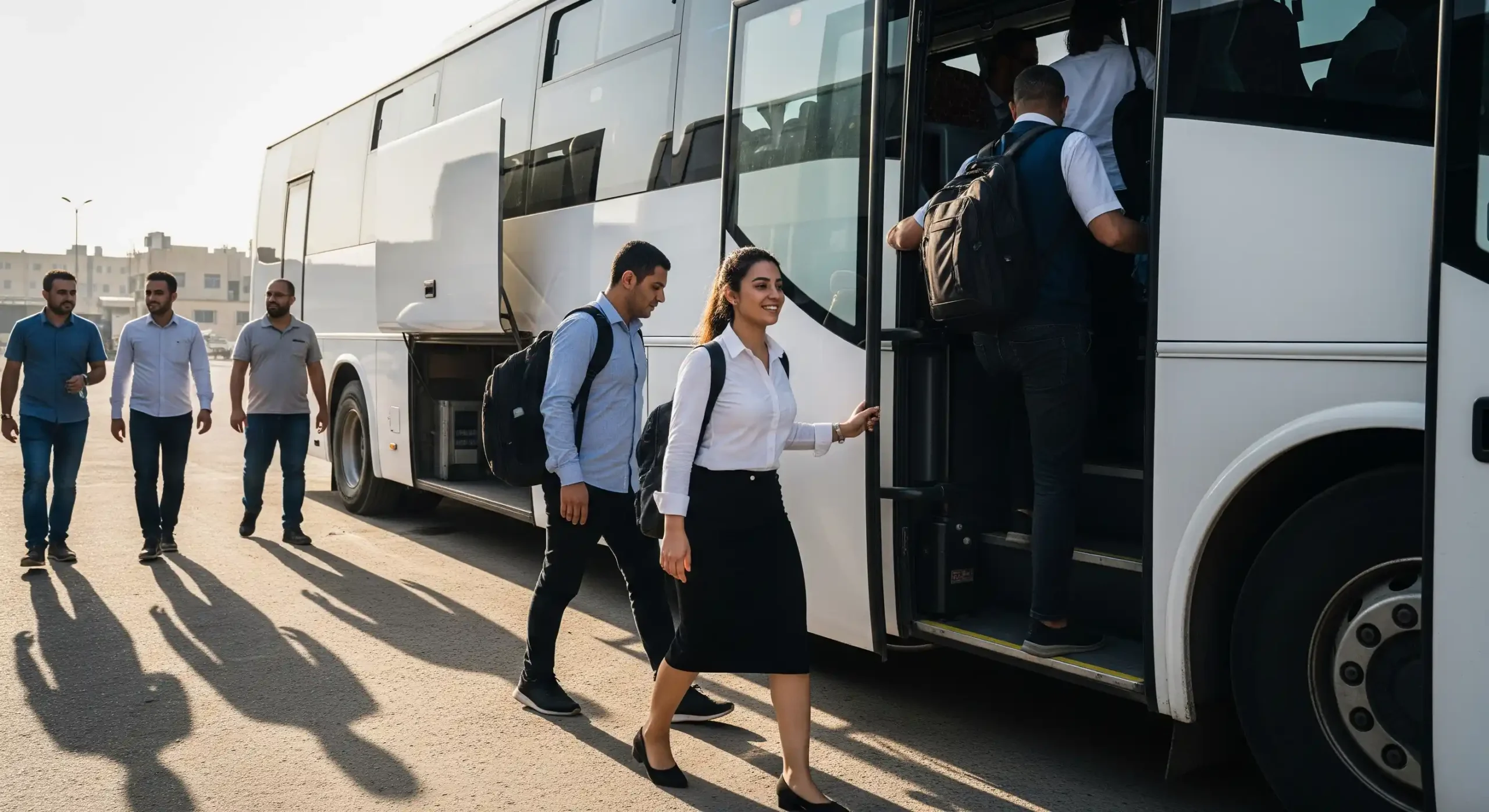 خدمات نقل الموظفين للشركات متعددة الفروع المميزة من شركة نقلكو 